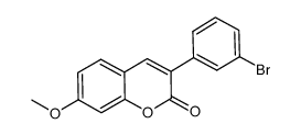 3-(3-bromophenyl)-7-methoxy-2H-chromen-2-one结构式