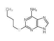 2-butylsulfanyl-5H-purin-6-amine structure