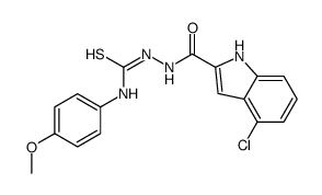 1-[(4-chloro-1H-indole-2-carbonyl)amino]-3-(4-methoxyphenyl)thiourea结构式