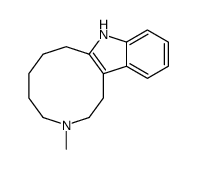 3-methyl-2,3,4,5,6,7,8,9-octahydro-1H-azecino[5,4-b]indole结构式