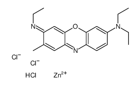 dichlorozinc,diethyl-[7-(ethylamino)-8-methylphenoxazin-3-ylidene]azanium,chloride Structure