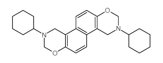 NAPHTHO(1,2-e:5,6-e)BIS(1,3)OXAZINE, 2,3,4,8,9,10-HEXAHYDRO-3,9-DICYCLOHEXYL- Structure