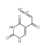 2,4(1H,3H)-Pyrimidinedione,5-(2-diazoacetyl)-结构式