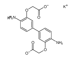 dipotassium O,O'-(4,4'-diaminobiphenyl-3,3'-ylene)diglycollate structure