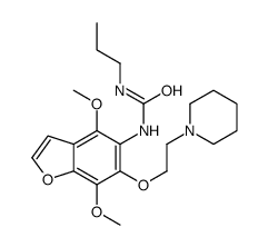 1-[4,7-dimethoxy-6-(2-piperidin-1-ylethoxy)-1-benzofuran-5-yl]-3-propylurea结构式
