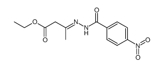 3-(4-nitro-benzoylhydrazono)-butyric acid ethyl ester结构式