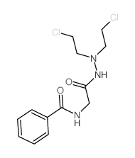 Hippuric acid,2,2-bis(2-chloroethyl)hydrazide (8CI) structure