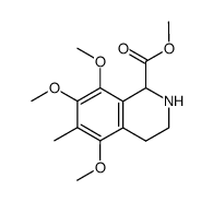 methyl 5,7,8-trimethoxy-6-methyl-1,2,3,4-tetrahydroisoquinoline-1-carboxylate结构式