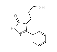 5-phenyl-4-(3-sulfanylpropyl)-2,4-dihydropyrazol-3-one结构式