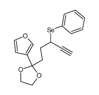 1-(3-furyl)-4-(phenylseleno)-5-hexyn-1-one ethylene ketal结构式