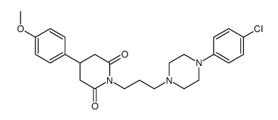 1-[3-[4-(4-chlorophenyl)piperazin-1-yl]propyl]-4-(4-methoxyphenyl)piperidine-2,6-dione结构式