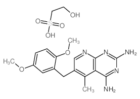 Ethanesulfonic acid, 2-hydroxy-, compd. with 6-[ (2, 5-dimethoxyphenyl)methyl]-5-methylpyrido[2,3-d] pyrimidine-2, 4-diamine (1:1) Structure