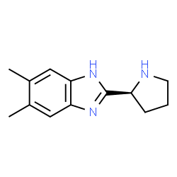 1H-Benzimidazole,5,6-dimethyl-2-(2S)-2-pyrrolidinyl-(9CI) Structure