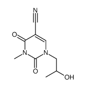 5-Pyrimidinecarbonitrile,1,2,3,4-tetrahydro-1-(2-hydroxypropyl)-3-methyl-2,4-dioxo-(9CI) structure