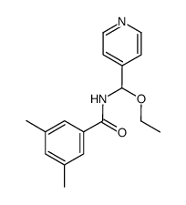 N-[(α-ethoxy)-4-pyridylmethyl]-3,5-dimethylbenzamide结构式