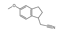 2-(5-methoxy-2,3-dihydro-1H-inden-1-yl)acetonitrile结构式