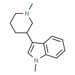 1H-Indole,1-methyl-3-(1-methyl-3-piperidinyl)-(9CI) structure