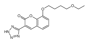 8-(5-Oxaheptyloxy)-3-(1H-tetrazol-5-yl)coumarin结构式