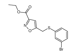 ethyl 5-[(3-bromophenyl)sulfanylmethyl]-1,2-oxazole-3-carboxylate结构式