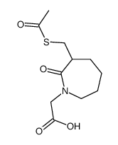 2-[3-(acetylsulfanylmethyl)-2-oxoazepan-1-yl]acetic acid结构式