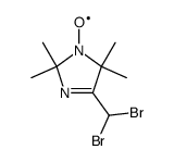 4-dibromomethyl-2,2,5,5-tetramethyl-3-imidazolin-1-oxyl结构式