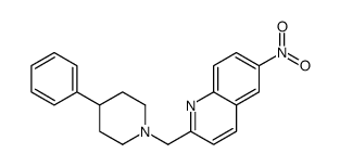 6-nitro-2-[(4-phenylpiperidin-1-yl)methyl]quinoline Structure