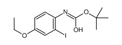 tert-butyl N-(4-ethoxy-2-iodophenyl)carbamate结构式
