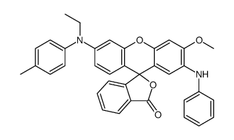 2'-anilino-6'-[ethyl(p-tolyl)amino]-3'-methoxyspiro[isobenzofuran-1(3H),9'-[9H]xanthene]-3-one结构式