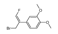 (E)-4-(3-bromo-1-fluoroprop-1-en-2-yl)-1,2-dimethoxybenzene结构式