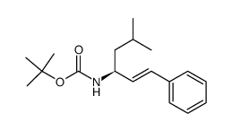 [(S,E)-3-methyl-1-styrylbutyl]carbamic acid tert-butyl ester Structure