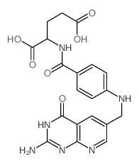 L-Glutamic acid,N-[4-[[(2-amino-3,4-dihydro-4-oxopyrido[2,3-d]pyrimidin-6-yl)methyl]amino]benzoyl]-结构式