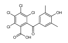 2,3,4,5-tetrachloro-6-(4-hydroxy-3,5-dimethylbenzoyl)benzoic acid Structure