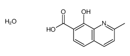 8-hydroxy-2-methylquinoline-7-carboxylic acid,hydrate结构式