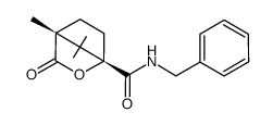 4,7,7-Trimethyl-3-oxo-2-oxa-bicyclo[2.2.1]heptane-1-carboxylic acid benzylamide结构式
