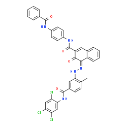 N-[4-(benzoylamino)phenyl]-3-hydroxy-4-[[2-methyl-5-[[(2,4,5-trichlorophenyl)amino]carbonyl]phenyl]azo]naphthalene-2-carboxamide结构式