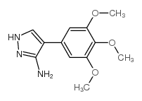 4-(3,4,5-三甲氧基苯)-1H-吡唑-3-胺结构式