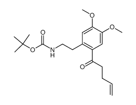t-butyl-2-(4,5-dimethoxy-2-pent-4-enoylphenyl)-ethylcarbamate结构式