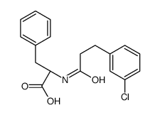 (2S)-2-[3-(3-chlorophenyl)propanoylamino]-3-phenylpropanoic acid结构式