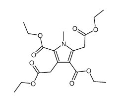 2,4-bis(ethoxycarbonylmethyl)-3,5-bis(ethoxycarbonyl)-1-methylpyrrole结构式