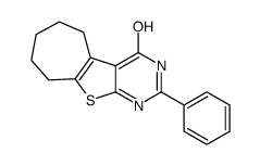 2-phenyl-3,5,6,7,8,9-hexahydrocyclohepta[2,3]thieno[2,4-b]pyrimidin-4-one结构式