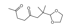 7-(1,3-dioxolan-2-yl)-7-methyloctane-2,5-dione Structure