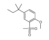 1-methoxy-4-(2-methylbutan-2-yl)-2-methylsulfonylbenzene结构式
