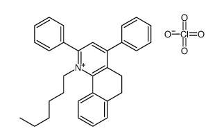 1-hexyl-2,4-diphenyl-5,6-dihydrobenzo[h]quinolin-1-ium,perchlorate Structure