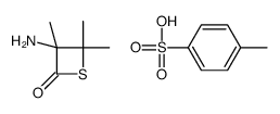 3-amino-3,4,4-trimethylthietan-2-one,4-methylbenzenesulfonic acid结构式