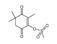 2,4,4-trimethyl-3,6-dioxocyclohex-1-en-1-yl methanesulfonate结构式
