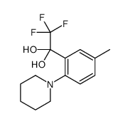 2,2,2-trifluoro-1-(5-methyl-2-piperidin-1-ylphenyl)ethane-1,1-diol Structure