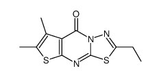 2-ethyl-6,7-dimethyl-8H-[1,3,4]thiadiazolo[3,2-a]thieno[2,3-d]pyrimidin-8-one Structure