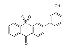 3-(3-hydroxyphenyl)-10,10-dioxothioxanthen-9-one结构式
