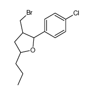 3-(bromomethyl)-2-(4-chlorophenyl)-5-propyloxolane结构式