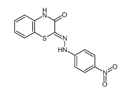 2-[(4-Nitro-phenyl)-hydrazono]-4H-benzo[1,4]thiazin-3-one Structure
